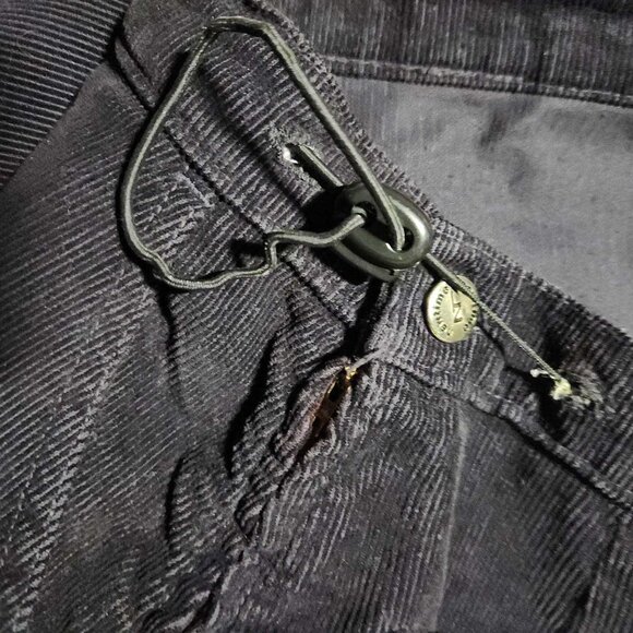 Vintage 90s navy corduroy maxi skirt with pockets and double side slits - Picture 7 of 16